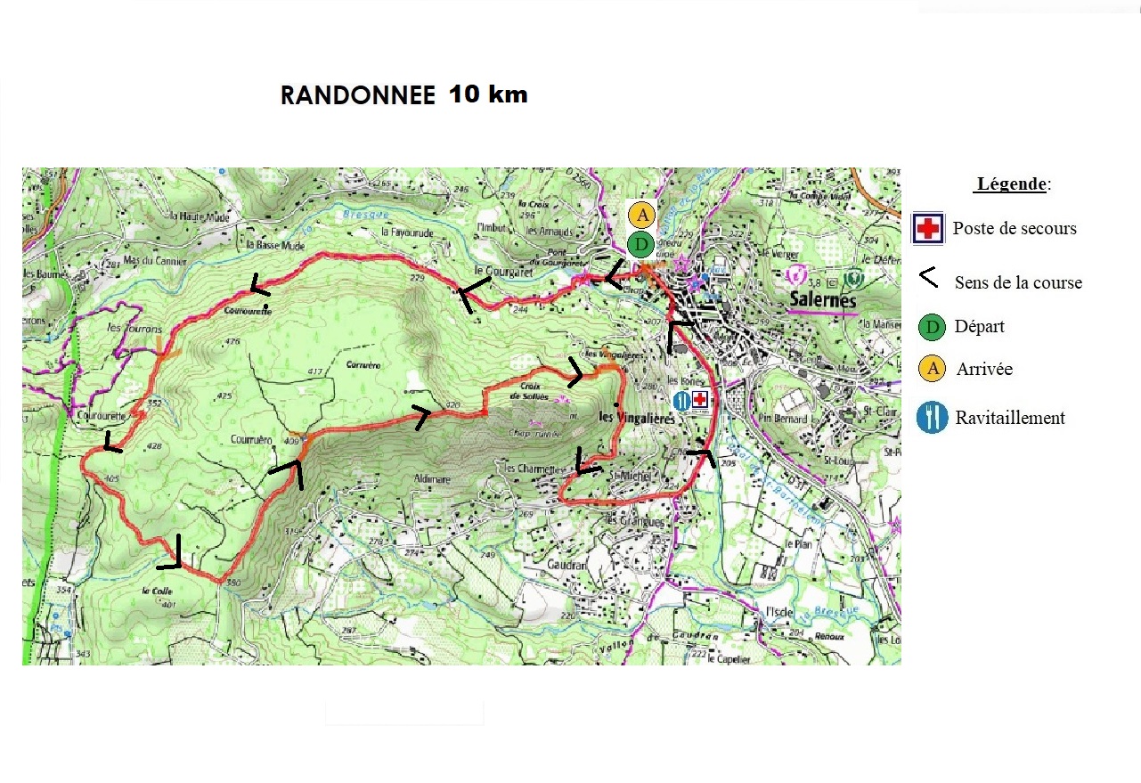 Parcours randonnée 10 km